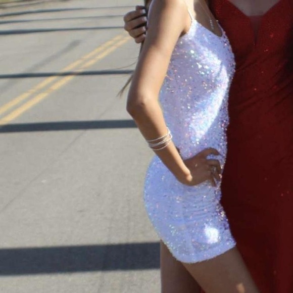 sequence short prom dress - Picture 1 of 4